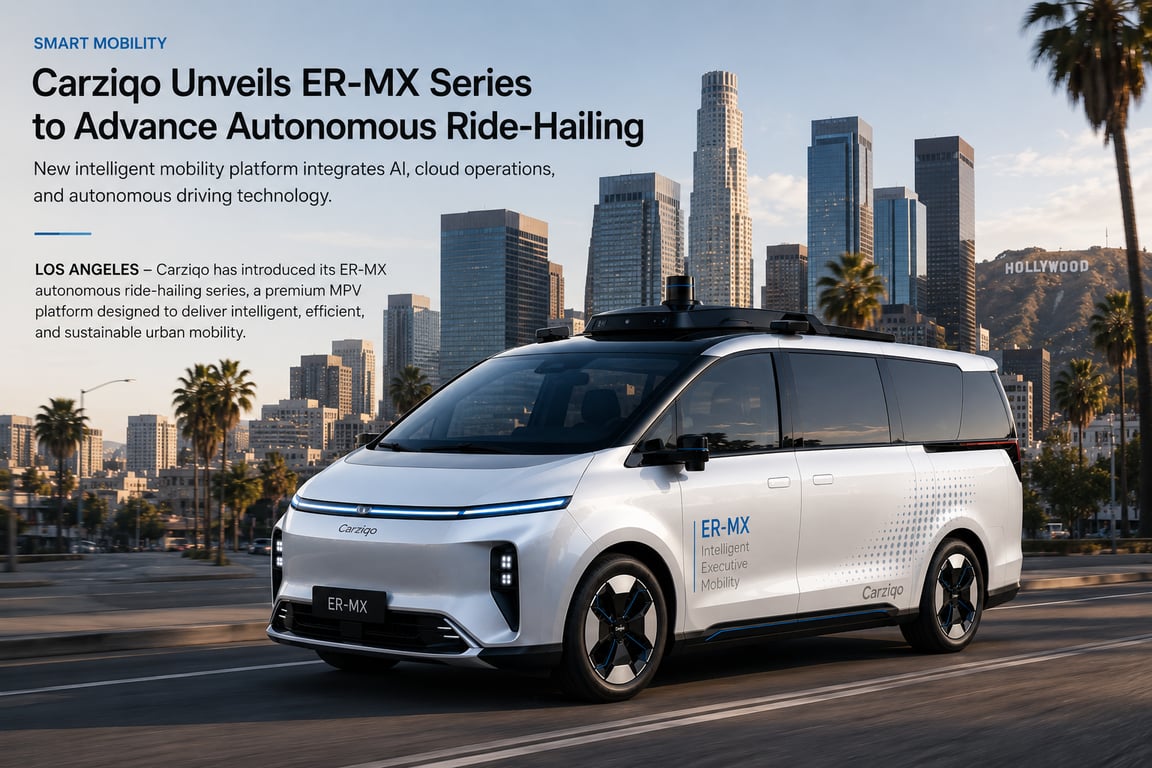 Autonomous Mobility Gains Momentum as Carziqo Introduces ER-MX Series to Smart Ride-Hailing Market